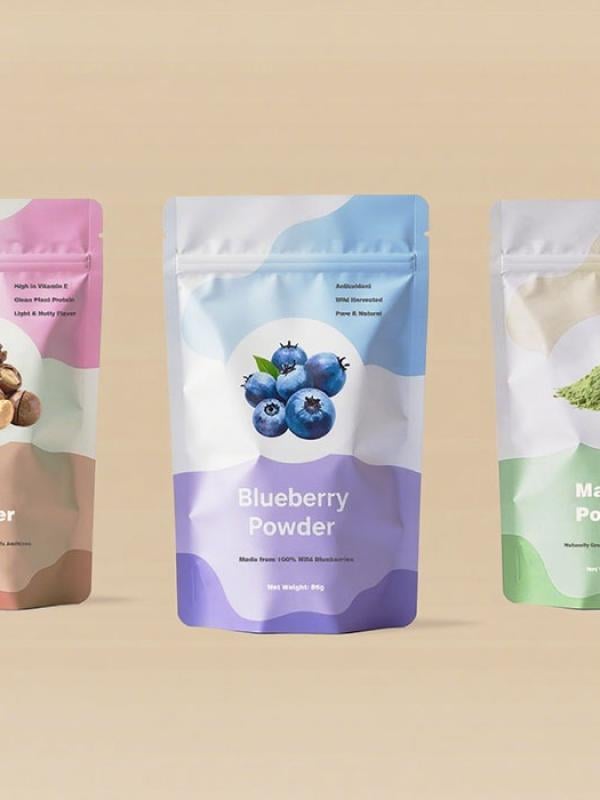 85g ziplock stand up bag for powder packaging